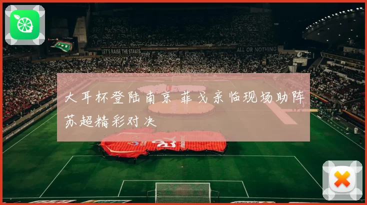 大耳杯登陆南京 菲戈亲临现场助阵苏超精彩对决